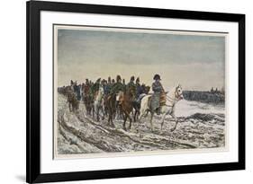 Napoleon at the Head of His Staff During the Campaign of France-Meissonier-Framed Art Print