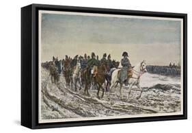 Napoleon at the Head of His Staff During the Campaign of France-Meissonier-Framed Stretched Canvas