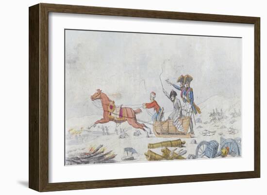 Napoleon at the Retreat from Russia in 1812, C.1812-13-null-Framed Giclee Print