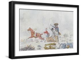 Napoleon at the Retreat from Russia in 1812, C.1812-13-null-Framed Giclee Print