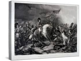 Napoleon at Waterloo, by Jean Pierre Marie Jazet (1788-1871), C.1870 (Mezzotint)-Charles Auguste Steuben-Stretched Canvas