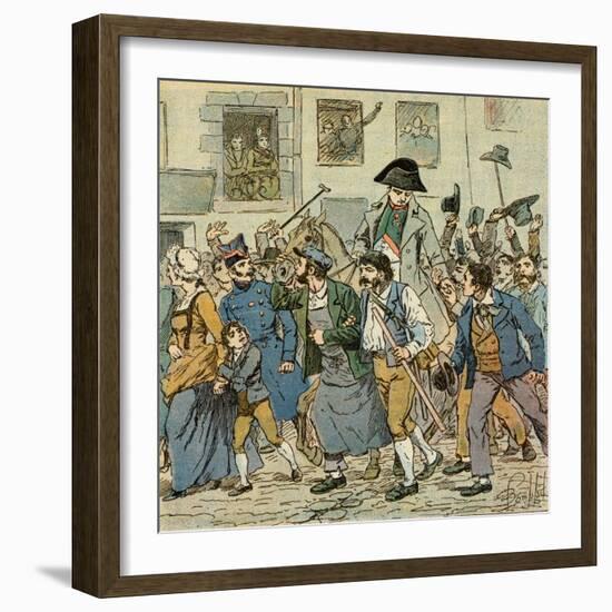 Napoleon Back in Paris-Louis-Charles Bombled-Framed Art Print