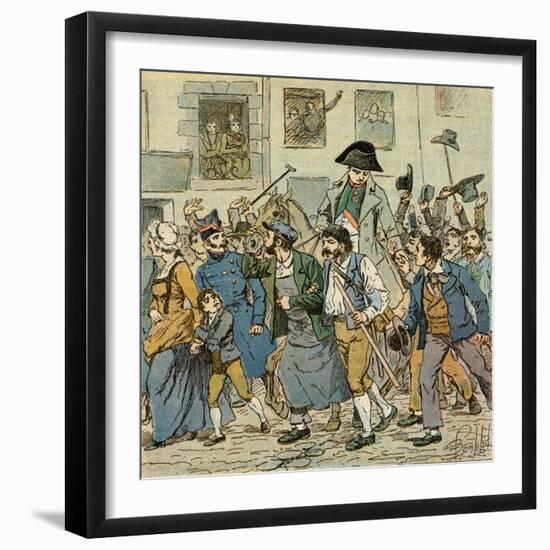 Napoleon Back in Paris-Louis-Charles Bombled-Framed Art Print