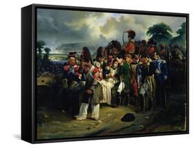 Napoleon Bidding Farewell to Marshal Jean Lannes, 1858-null-Framed Stretched Canvas