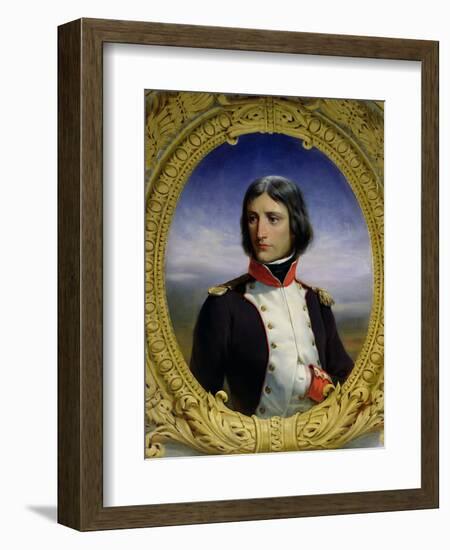 Napoleon Bonaparte (1769-1821) as Lieutenant Colonel of the 1st Battalion of Corsica, 1834-Felix Philippoteaux-Framed Giclee Print