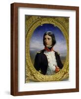 Napoleon Bonaparte (1769-1821) as Lieutenant Colonel of the 1st Battalion of Corsica, 1834-Felix Philippoteaux-Framed Giclee Print