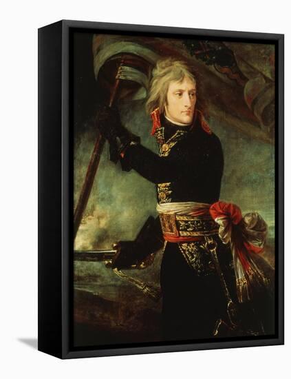 Napoleon Bonaparte 1769-1821 at the Pont d'Arcole-Antoine Jean Gros-Framed Stretched Canvas