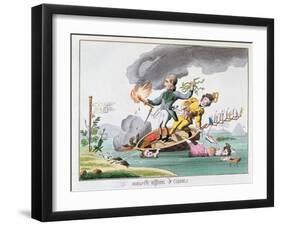 Napoleon Bonaparte (1769-1821) Disembarking Near Cannes on His Return from Elba in 1815-null-Framed Giclee Print