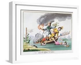 Napoleon Bonaparte (1769-1821) Disembarking Near Cannes on His Return from Elba in 1815-null-Framed Giclee Print