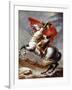 Napoleon Bonaparte, 1769-1821, Emperor of the French, Crossing the Alps-Jacques-Louis David-Framed Giclee Print