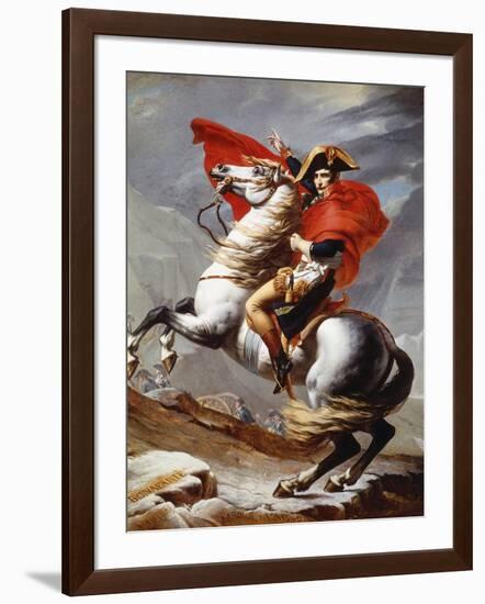 Napoleon Bonaparte, 1769-1821, Emperor of the French, Crossing the Alps-Jacques-Louis David-Framed Giclee Print