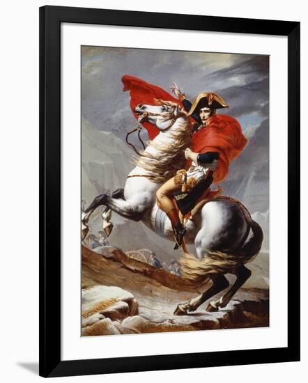 Napoleon Bonaparte, 1769-1821, Emperor of the French, Crossing the Alps-Jacques-Louis David-Framed Giclee Print