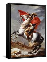 Napoleon Bonaparte, 1769-1821, Emperor of the French, Crossing the Alps-Jacques-Louis David-Framed Stretched Canvas