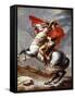 Napoleon Bonaparte, 1769-1821, Emperor of the French, Crossing the Alps-Jacques-Louis David-Framed Stretched Canvas