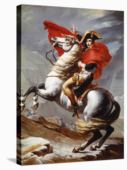 Napoleon Bonaparte, 1769-1821, Emperor of the French, Crossing the Alps-Jacques-Louis David-Stretched Canvas