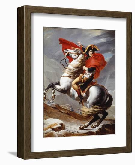 Napoleon Bonaparte, 1769-1821, Emperor of the French, Crossing the Alps-Jacques-Louis David-Framed Giclee Print