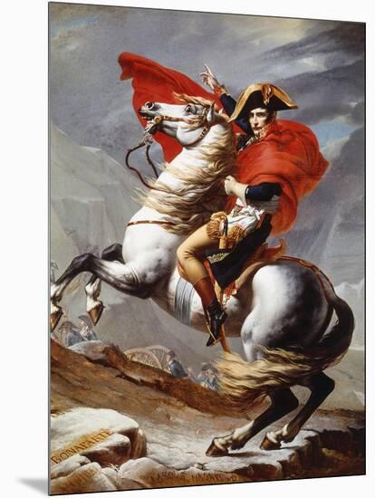 Napoleon Bonaparte, 1769-1821, Emperor of the French, Crossing the Alps-Jacques-Louis David-Mounted Premium Giclee Print
