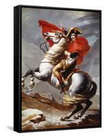 Napoleon Bonaparte, 1769-1821, Emperor of the French, Crossing the Alps-Jacques-Louis David-Framed Stretched Canvas