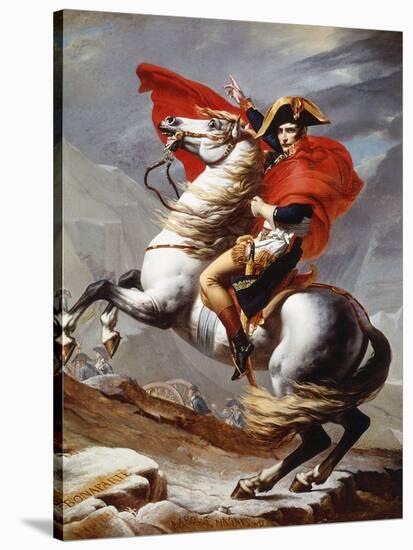 Napoleon Bonaparte, 1769-1821, Emperor of the French, Crossing the Alps-Jacques-Louis David-Stretched Canvas