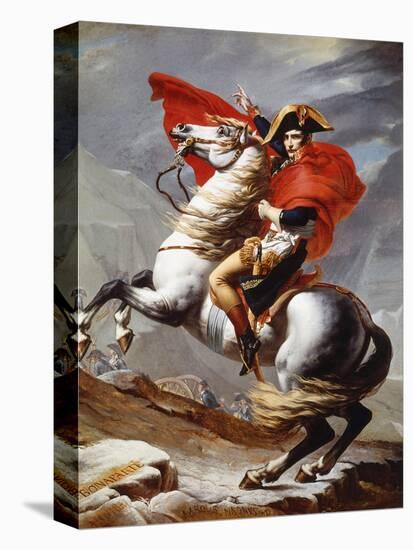 Napoleon Bonaparte, 1769-1821, Emperor of the French, Crossing the Alps-Jacques-Louis David-Stretched Canvas