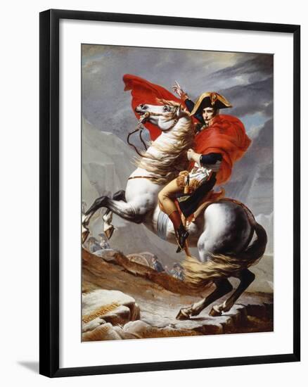 Napoleon Bonaparte, 1769-1821, Emperor of the French, Crossing the Alps-Jacques-Louis David-Framed Giclee Print