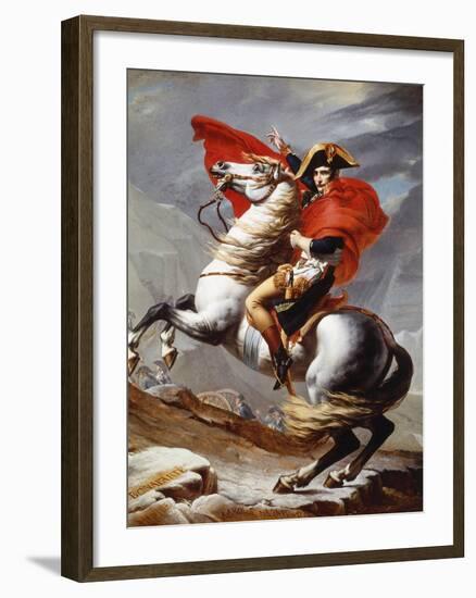 Napoleon Bonaparte, 1769-1821, Emperor of the French, Crossing the Alps-Jacques-Louis David-Framed Giclee Print