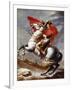 Napoleon Bonaparte, 1769-1821, Emperor of the French, Crossing the Alps-Jacques-Louis David-Framed Giclee Print