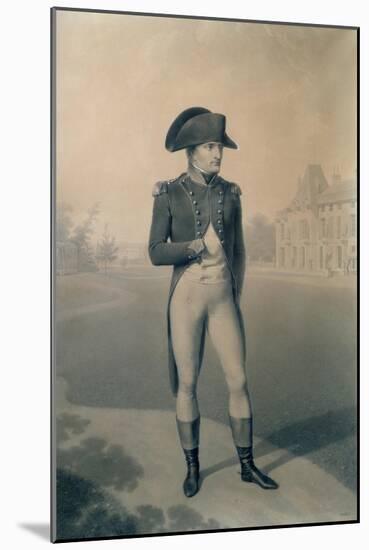 Napoleon Bonaparte (1769-1821) First Consul at Malmaison, from "Livre Du Sacre," 1804-Jean-Baptiste Isabey-Mounted Giclee Print