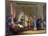 Napoleon Bonaparte (1769-1821) Giving a Pension of a Hundred Napoleons to the Pole-Jean-Charles Tardieu-Mounted Premium Giclee Print