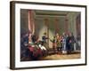 Napoleon Bonaparte (1769-1821) Giving a Pension of a Hundred Napoleons to the Pole-Jean-Charles Tardieu-Framed Giclee Print