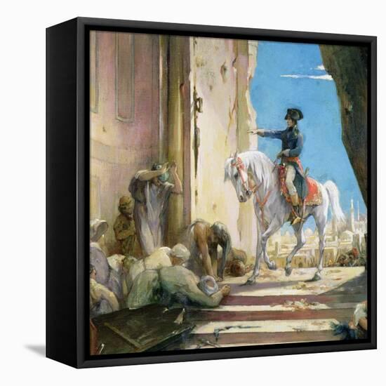 Napoleon Bonaparte (1769-1821) in the Grand Mosque at Cairo-Henri Levy-Framed Stretched Canvas