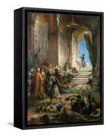 Napoleon Bonaparte (1769-1821) in the Grand Mosque at Cairo-Henri Levy-Framed Stretched Canvas