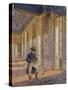 Napoleon Bonaparte Among the Ruins of the Tuileries Palace-null-Stretched Canvas