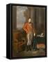 Napoleon Bonaparte as First Consul before a View of Antwerp-Jean-Baptiste Greuze-Framed Stretched Canvas