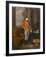 Napoleon Bonaparte as First Consul before a View of Antwerp-Jean-Baptiste Greuze-Framed Giclee Print