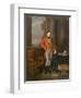 Napoleon Bonaparte as First Consul before a View of Antwerp-Jean-Baptiste Greuze-Framed Giclee Print