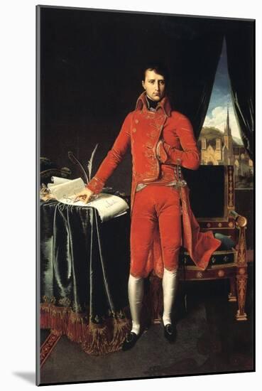 Napoleon Bonaparte as First Consul of France, 1803-1804-Jean-Auguste-Dominique Ingres-Mounted Giclee Print