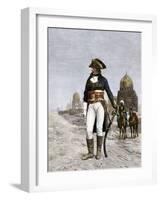 Napoleon Bonaparte at Cairo during His Invasion of Egypt, c.1798-null-Framed Giclee Print