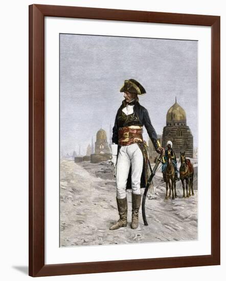 Napoleon Bonaparte at Cairo during His Invasion of Egypt, c.1798-null-Framed Giclee Print