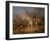 Napoleon Bonaparte before the Burning City of Smolensk-Albrecht Adam-Framed Giclee Print