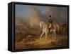 Napoleon Bonaparte before the Burning City of Smolensk-Albrecht Adam-Framed Stretched Canvas