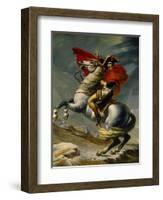 Napoleon Bonaparte Crossing the Grand Saint-Bernard Pass, May 20,1800-Jacques-Louis David-Framed Art Print