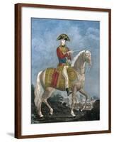 Napoleon Bonaparte, First Consul, Coloured Engraving, Napoleonic Era-null-Framed Giclee Print