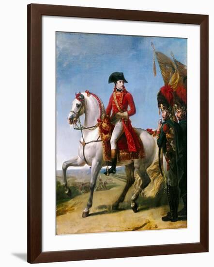 Napoleon Bonaparte, First Consul, Reviewing His Troops after the Battle of Marengo-Antoine-Jean Gros-Framed Giclee Print