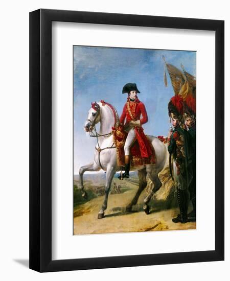 Napoleon Bonaparte, First Consul, Reviewing His Troops after the Battle of Marengo-Antoine-Jean Gros-Framed Giclee Print