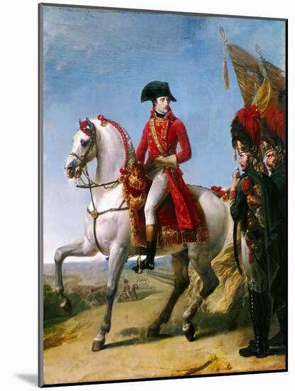 Napoleon Bonaparte, First Consul, Reviewing His Troops after the Battle of Marengo-Antoine-Jean Gros-Mounted Giclee Print