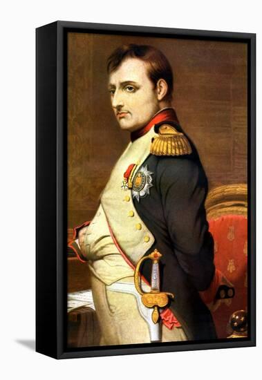 Napoleon Bonaparte, French General and Emperor-Paul Delaroche-Framed Stretched Canvas