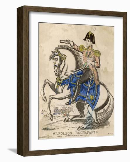 Napoleon Bonaparte I on His Horse-M.s. Kett-Framed Art Print