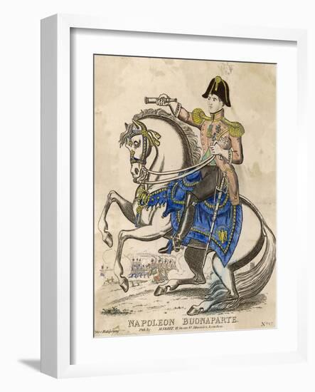Napoleon Bonaparte I on His Horse-M.s. Kett-Framed Art Print