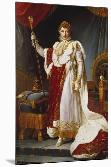 Napoleon Bonaparte in Coronation Regalia. Copy-Francois Gerard-Mounted Premium Giclee Print